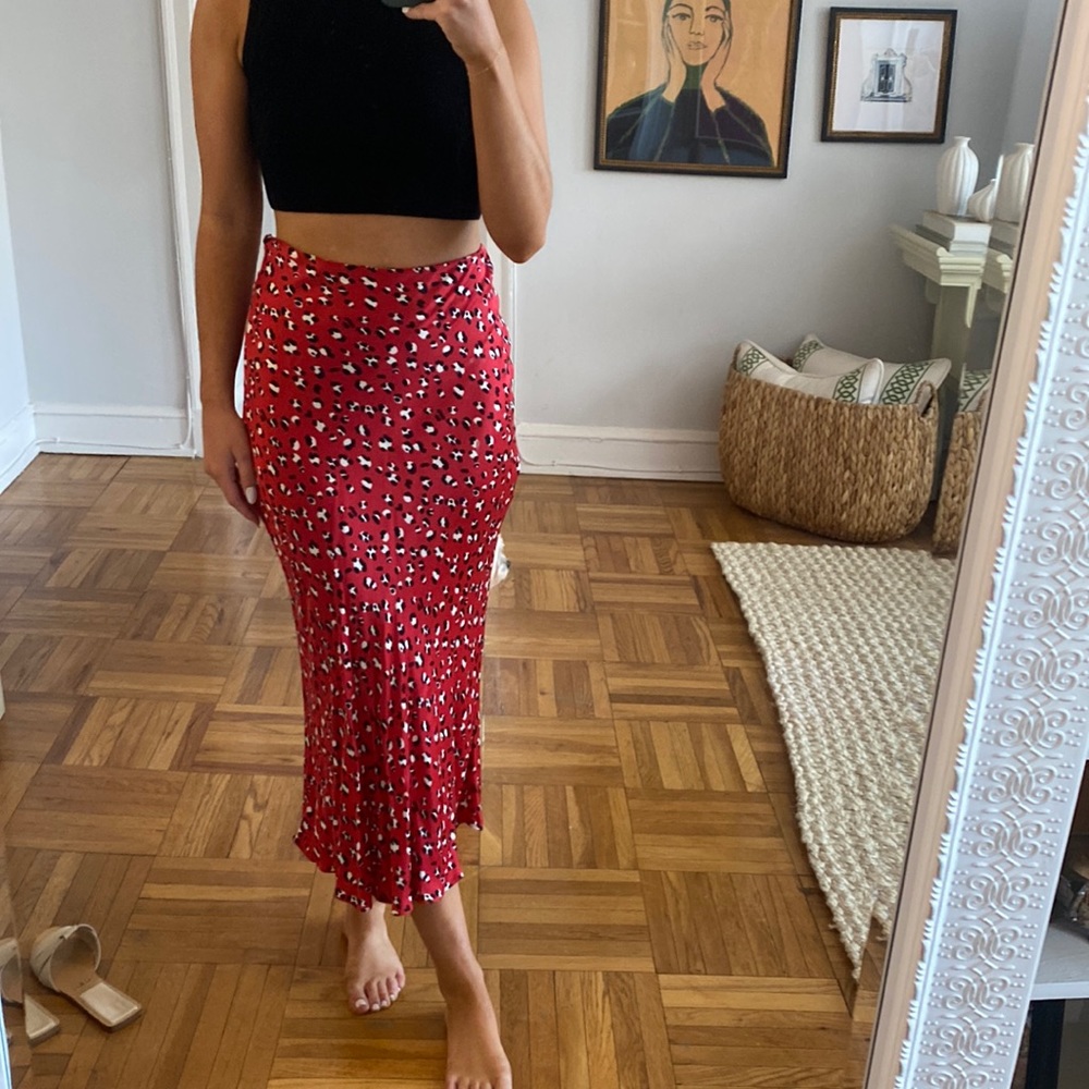 Urban outfitters animal print slip skirt